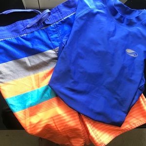 Boys swim trunks AND swim shirt